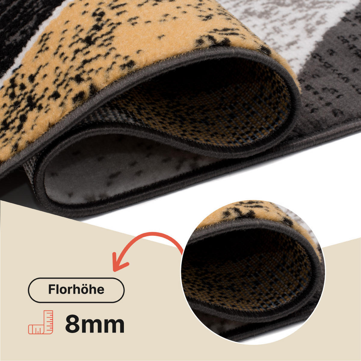 TEPPICH DREAM Gelb 80/150 cm - Gelb, Textil (80/150cm) - Tapiso