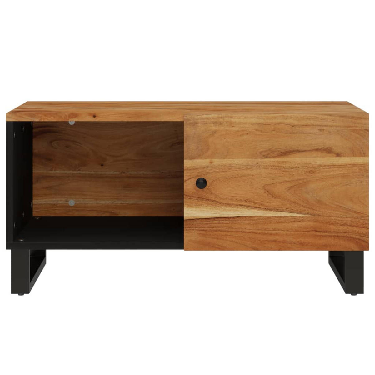 COUCHTISCH 80x50x40 cm Massivholz Akazie & Holzwerkstoff - Braun, Holz (80/50/40cm) - furnicato