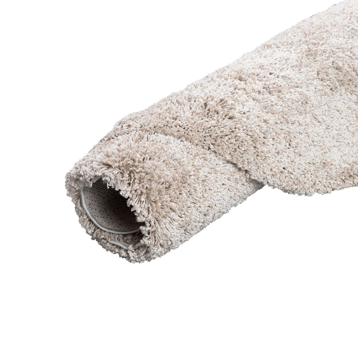 HOCHFLOR LANGFLOR SHAGGY TEPPICH LUXURY RUND - Champagner, Textil (120/120cm) - Pergamon