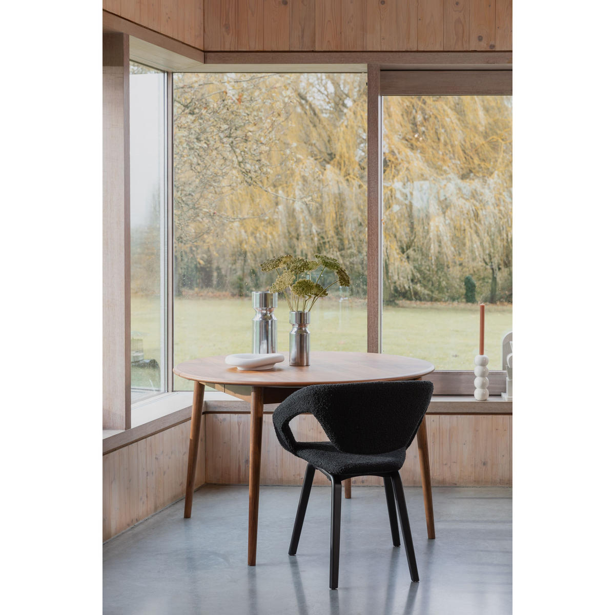 ESSZIMMERSTUHL Flexback Schwarz - 2 er Set - Schwarz, Holz (64/79/57cm) - Zuiver