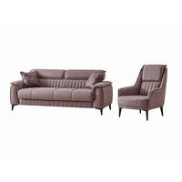 SITZGARNITUR Regina, Braun Stellvariante 2+1 - Braun, Holzwerkstoff/Kunststoff (178/85/95cm)