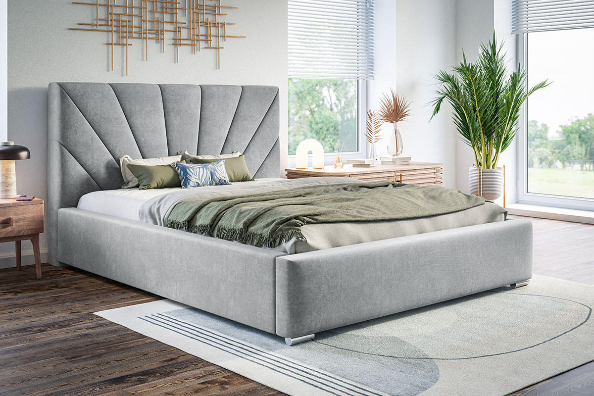 BETT Grau BEN 9 Mit Bettkasten 180x200 cm - Grau, Textil (180/200cm) - Sepro Meble