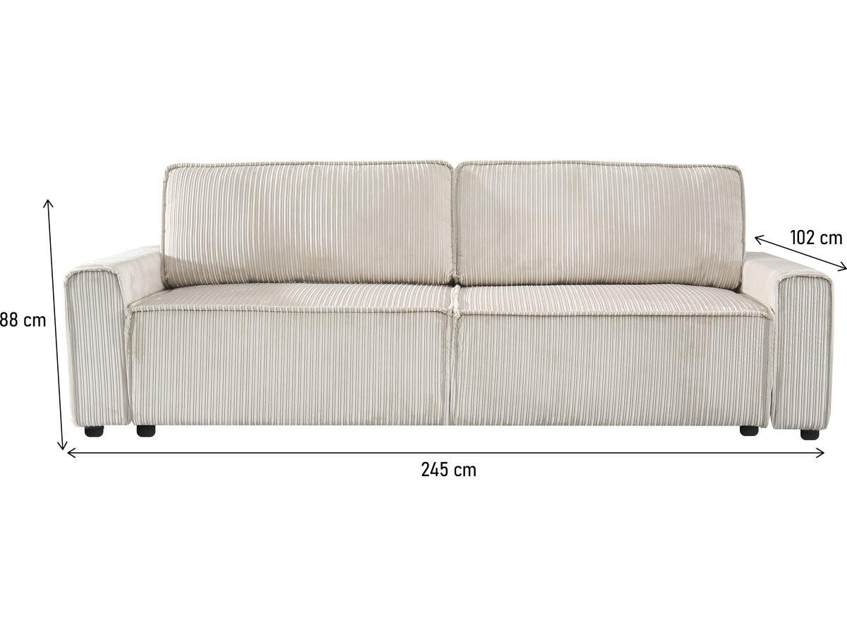 SCHLAFSOFA Montaigne Beige - Beige, Textil (245/88/102cm) - Habitat Garten