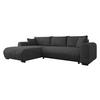 ECKSOFA Merkos - Anthrazit/Schwarz, Holz/Textil (285/188cm) - MIRJAN24
