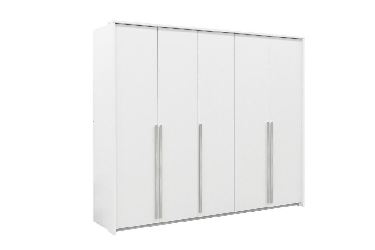 DREHTÜRENSCHRANK AZIR 255/217/65 cm 4-türig Weiß - Weiß, Holzwerkstoff (255/217/65cm) - MASSENO