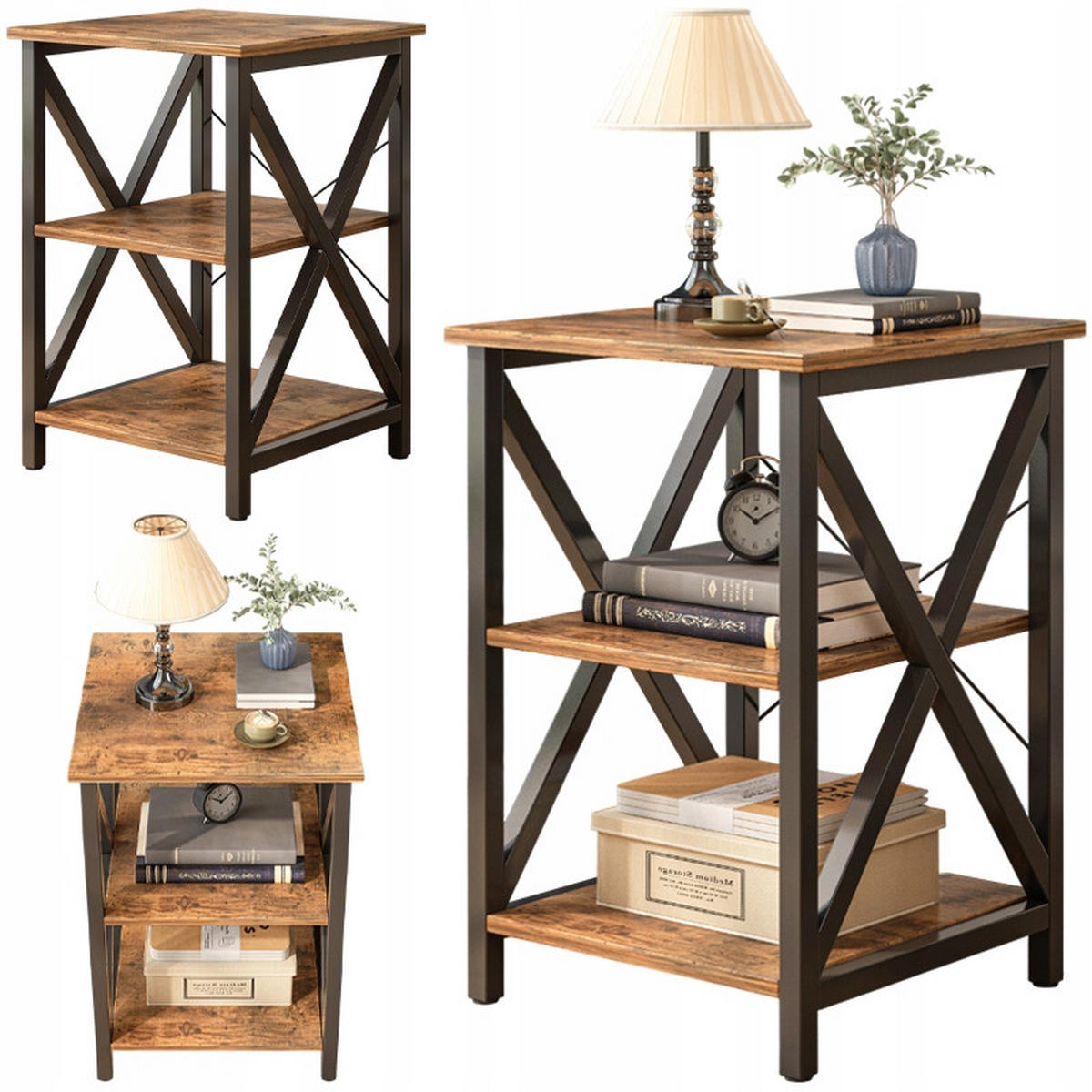 COUCHTISCH, braun 40/40/60 cm - Dunkelbraun, Holzwerkstoff (40/40/60cm) - Rebiko