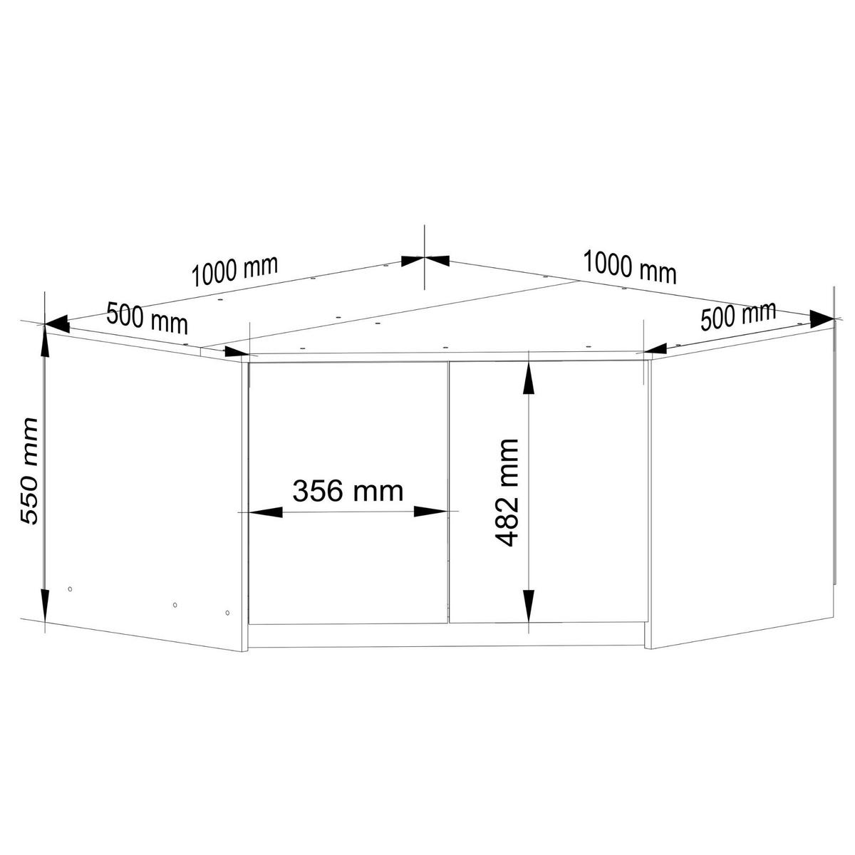 AUFSATZSCHRANK Eiche Artisan 100x50x55 cm - Eiche Artisan, Holzwerkstoff (100/55/50cm) - Akord