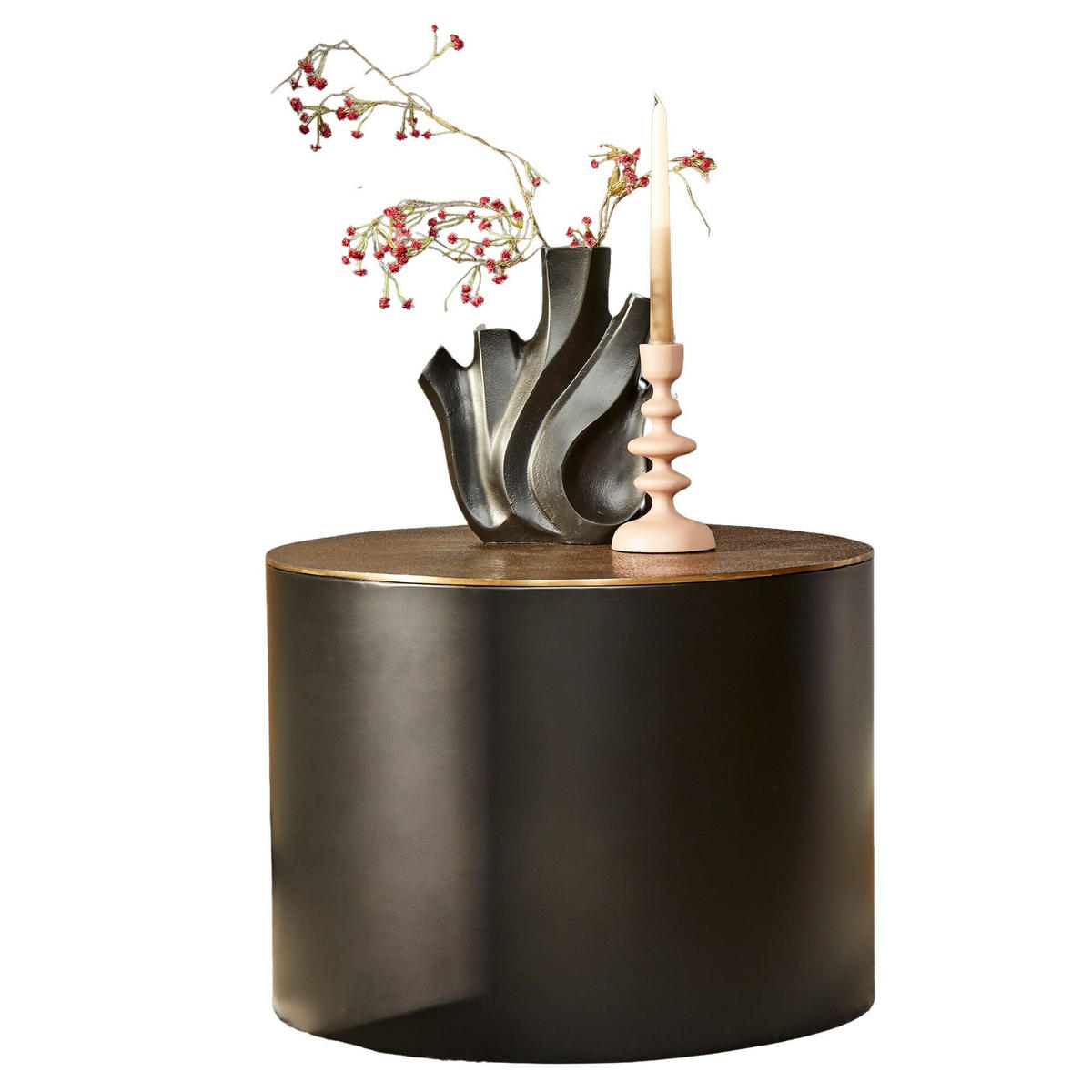 COUCHTISCH Elara Metall 60 cm / 60 cm Schwarz - Schwarz, Metall (60/60/45cm)