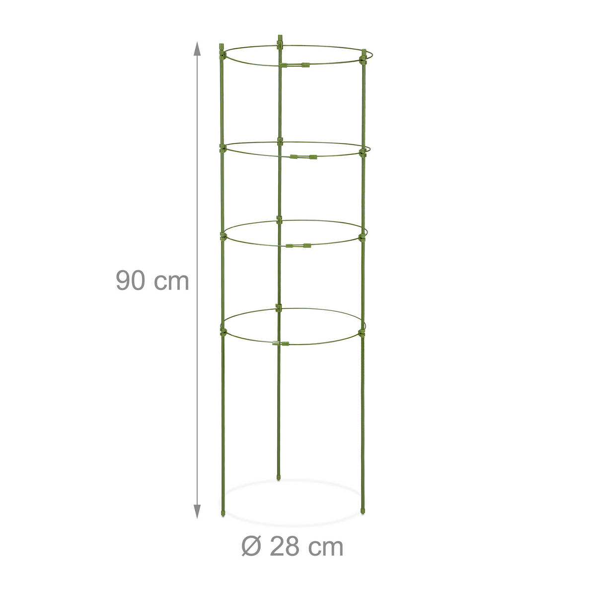 5XRANKHILFE - Grün, Kunststoff/Metall (28/90/28cm) - Relaxdays
