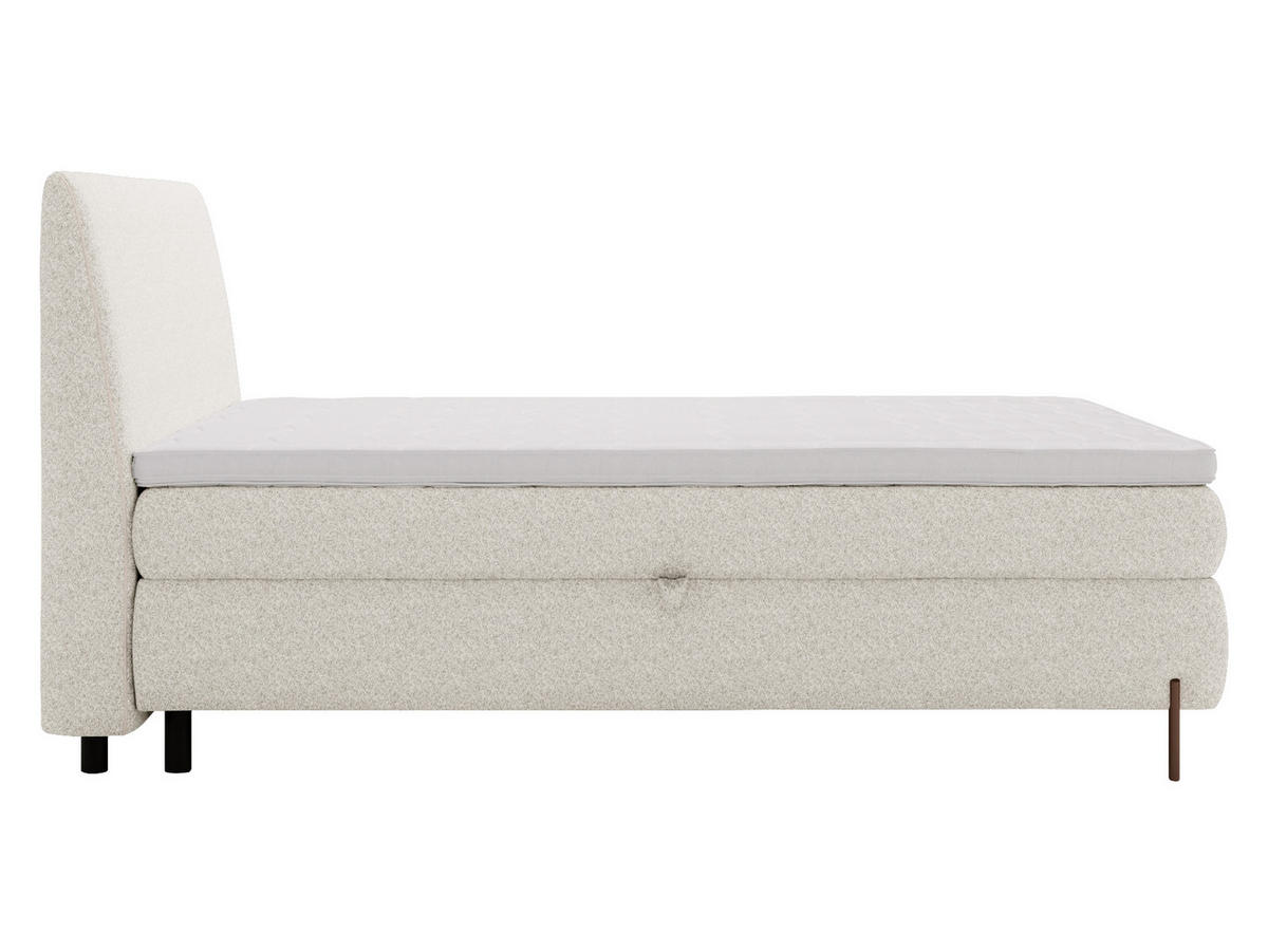BOXBETT Evia - H3 - Creme/Braun, Holzwerkstoff/Textil (160/200cm) - MIRJAN24