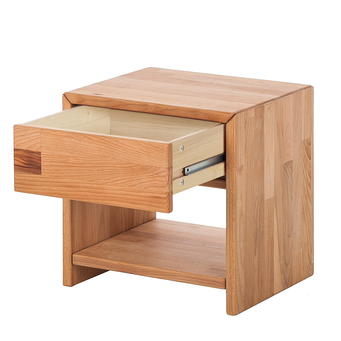 NACHTKOMMODE - Kernbuche - Kernbuche, Holz (40/40/33cm) - home24