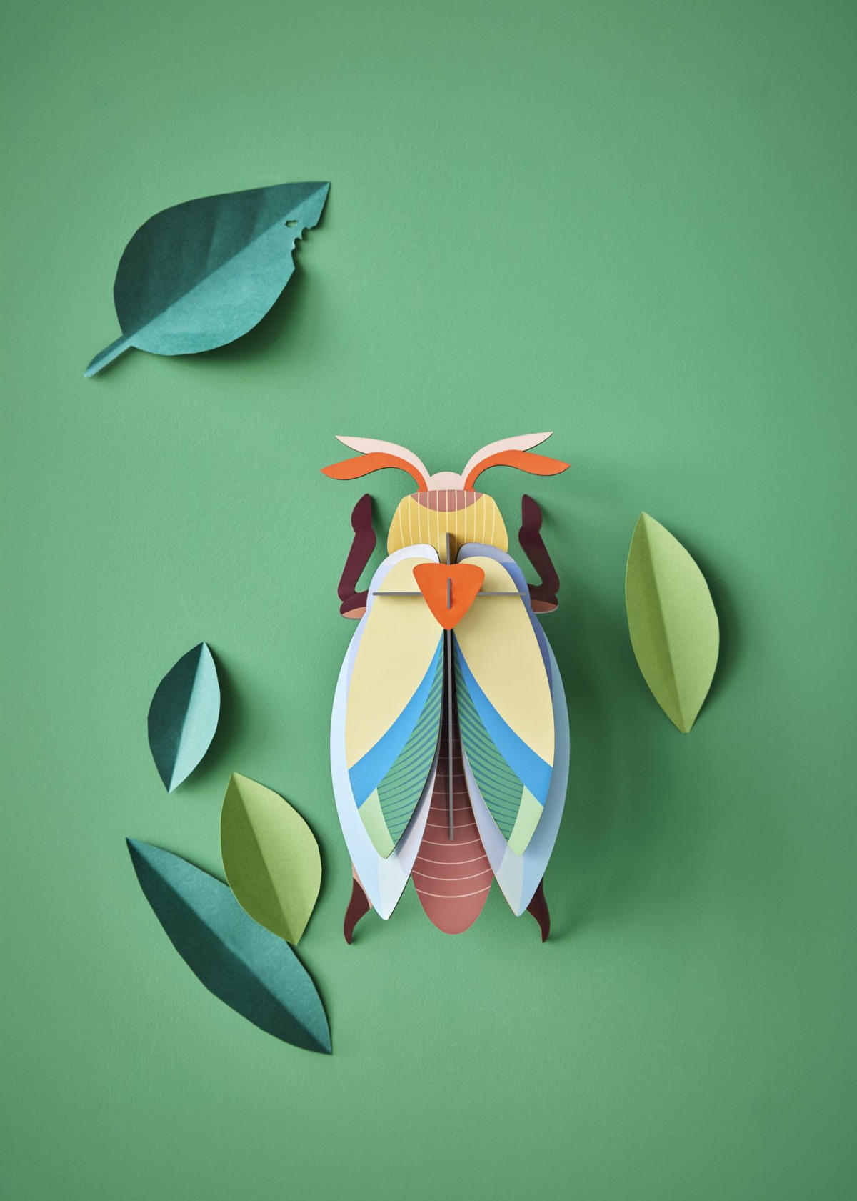 WANDDEKO Bernstein-Schildkäfer 7/27.5 cm - Multicolor, Wellpappe (7/27.5/12cm) - KUNSTLOFT
