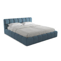 POLSTERBETT mit Bettkasten und Lattenrost 200x228 Blau - Blau/Blaugrau, Kunststoff/Textil (180/200cm) - Makamii