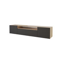 LOWBOARD ELIO-W 200x40x41 cm - Artisan / Schwarz - Eiche Artisan, Holzwerkstoff (200/40/41cm) - ALTDECOR