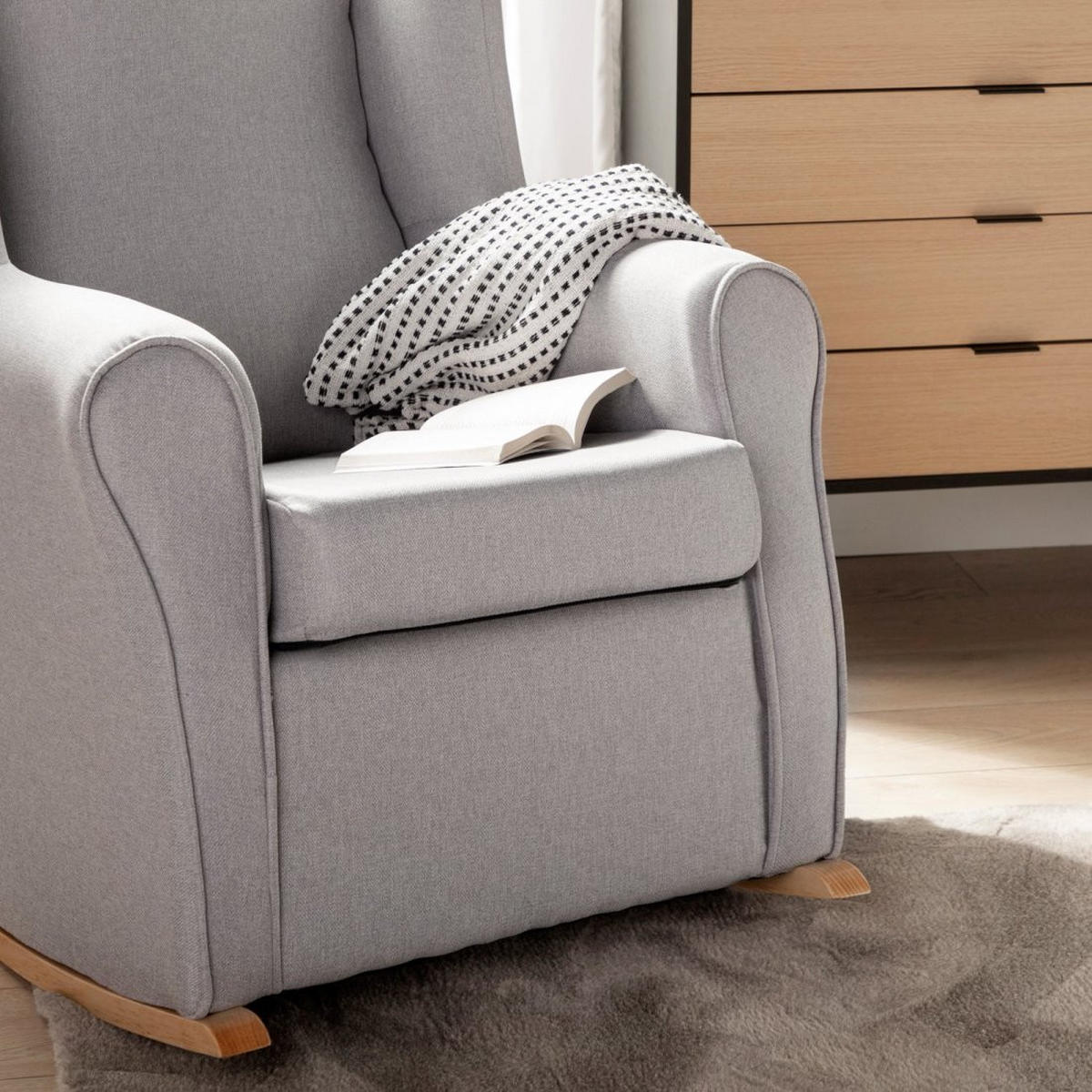 STILLSESSEL Lily Grau 76 cm x 103 cm - Grau, Textil (76/103/80cm)