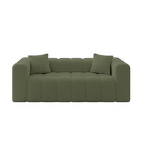 POHOVKA 2-MÍSTNÁ DONY-2 232x90x71 cm Zelená Buklé - černá/zelená barva, kompozitní dřevo/textil (232/71/90cm) - ALTDECOR