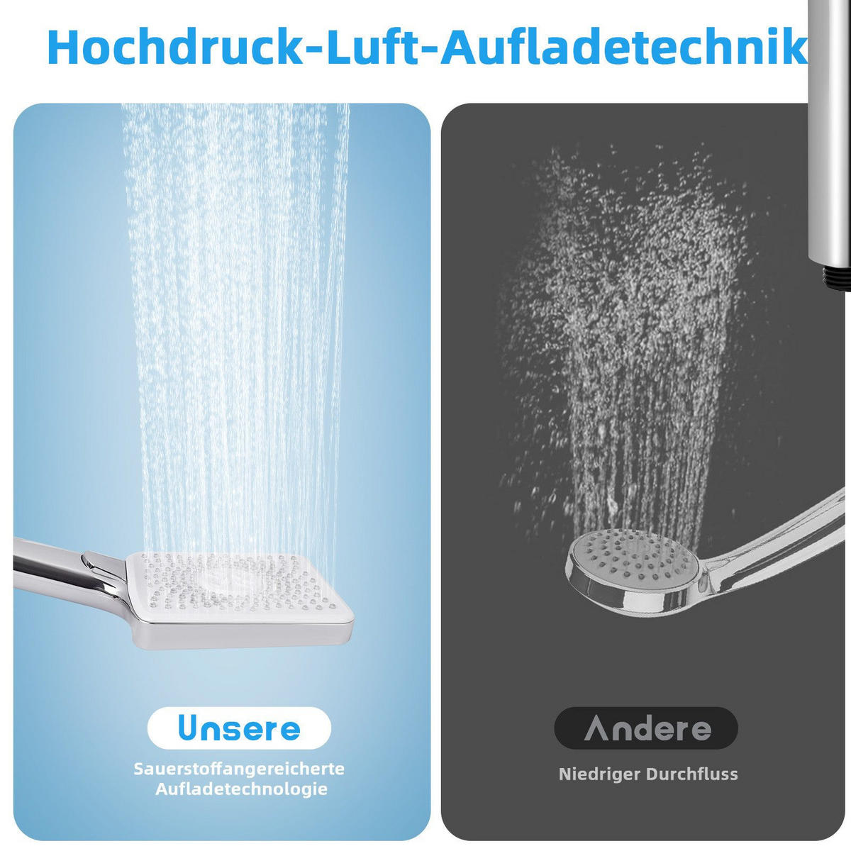 DUSCHKOPF Gislan 26/10 cm - Edelstahlfarben, Metall (26cm) - ZMH