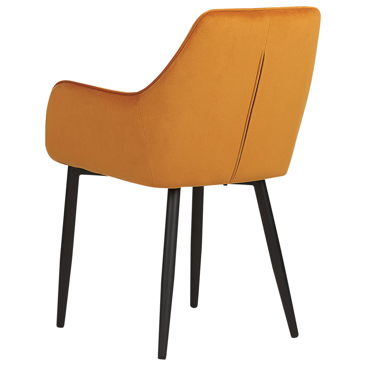 ÉTKEZŐSZÉK 2 darabos Szett Bársony narancssárga Wellston - narancssárga/fekete, textil (60/84/61cm) - Beliani