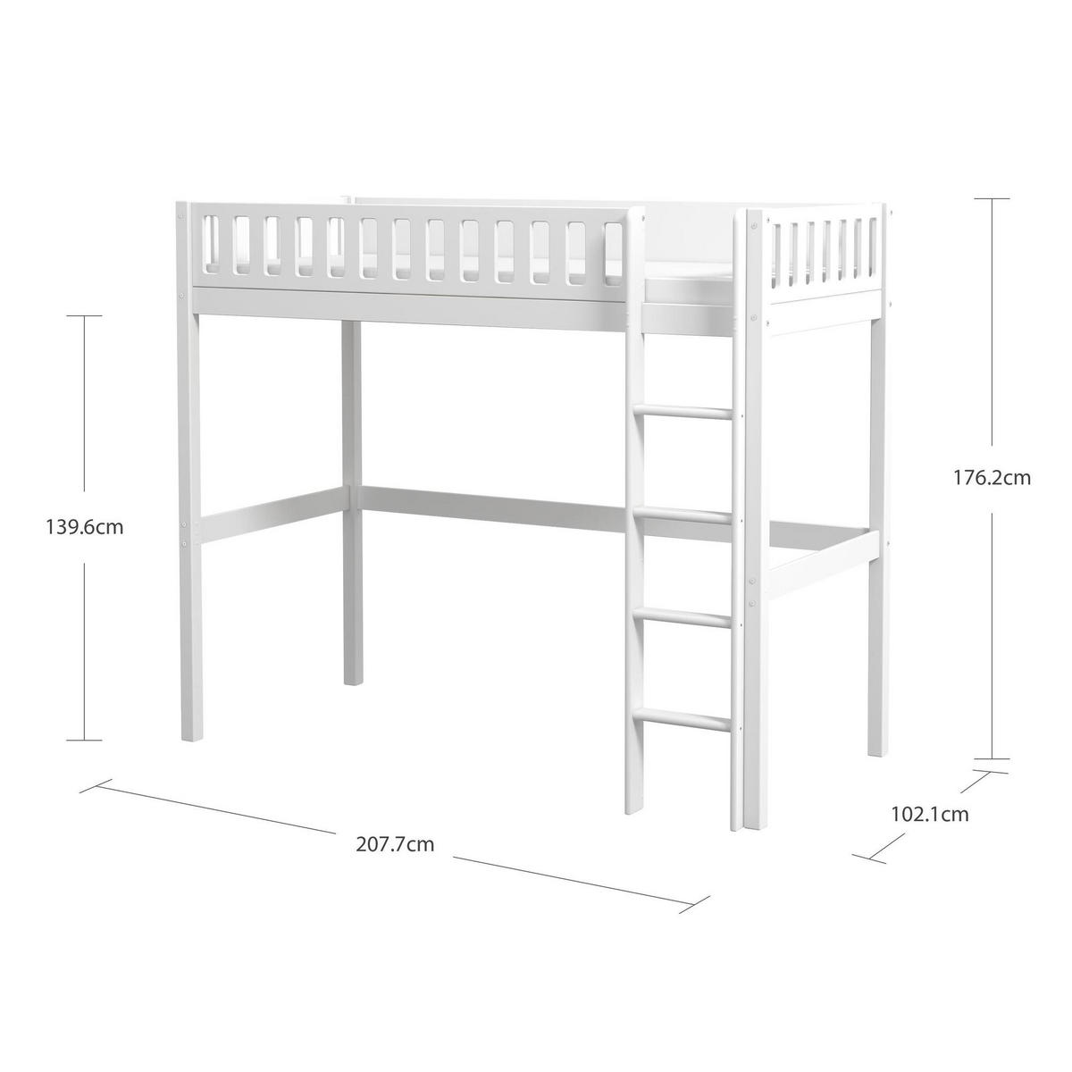 HOCHBETT VIGGO Weiß 208x102x176 cm - Weiß, Holz - FURNLUX