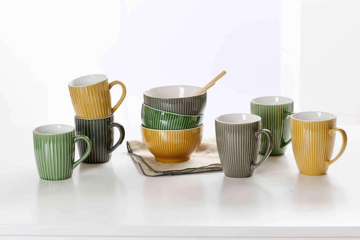 HENKELBECHER Umea bunt 350 ml 6er Set - Multicolor, Keramik (0.35L) - Ritzenhoff Breker