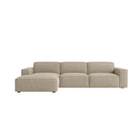 ECKSOFA Cursal L-Form, Stoff Artico, Beige, Links - Beige, Holz (284/166cm) - Kaiser Möbel