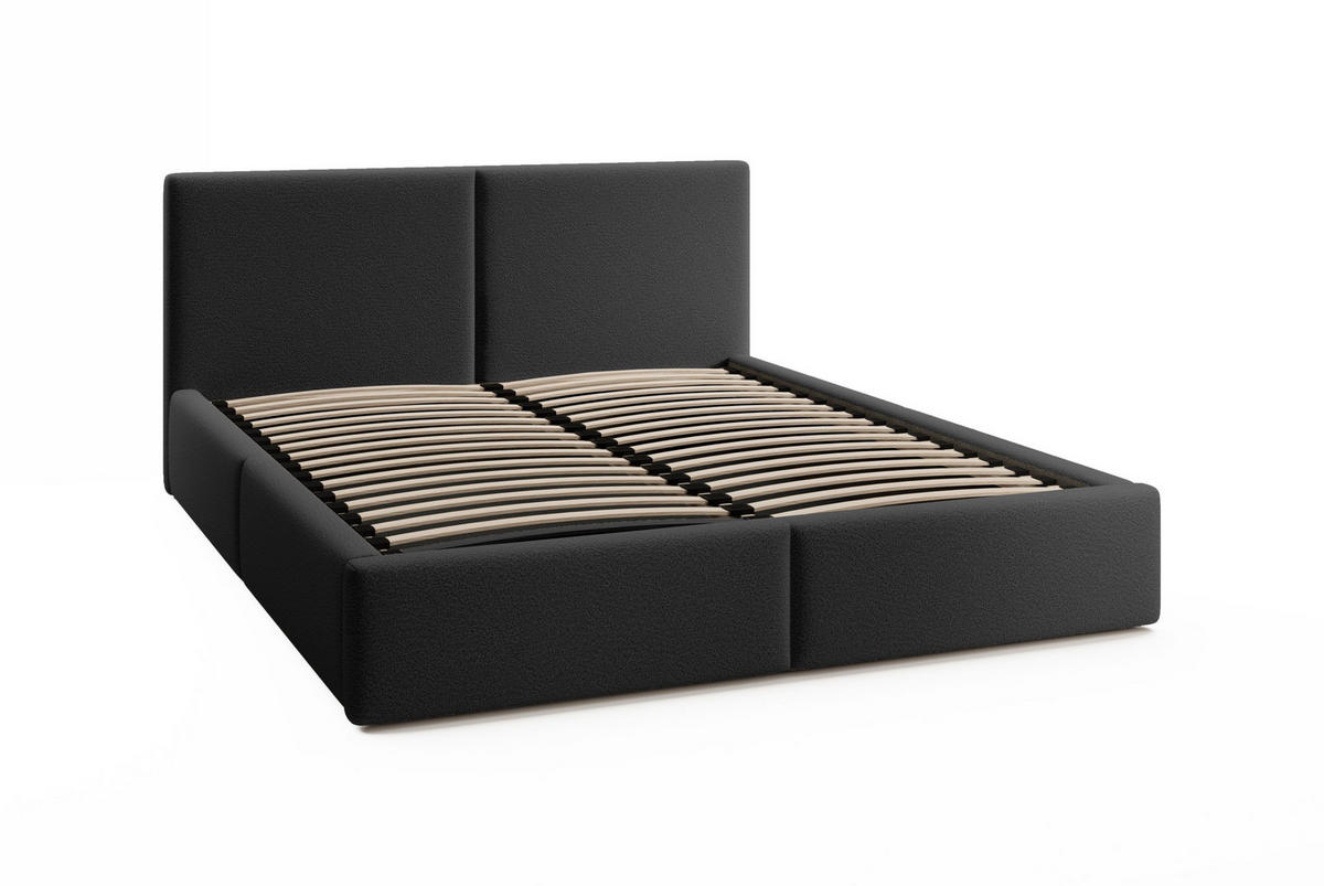 POLSTERBETT Toreira Slim 140x200 cm Schwarz - Schwarz, Holz/Textil (140/200cm) - Fedve