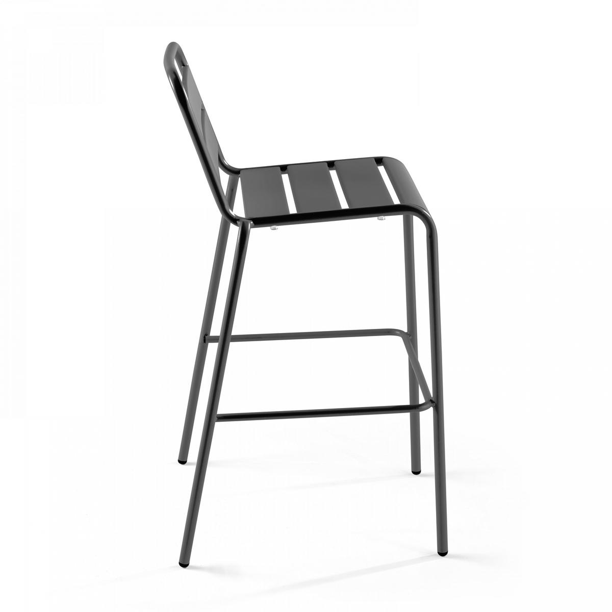 GARTENSET 7-tlg., Grau - Grau, Metall - Oviala