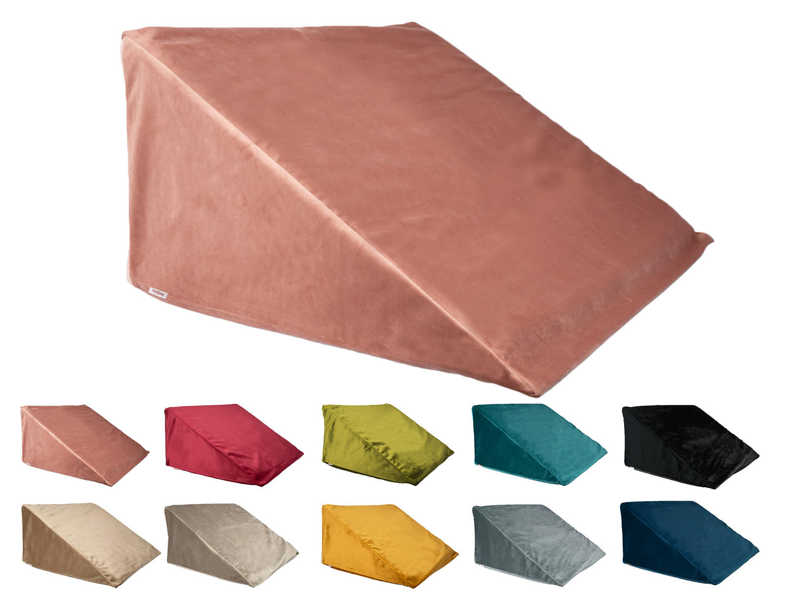 KEILKISSENHÜLLE Samt&Sonders altrosa 62/49/30 cm - Altrosa, Textil (49/62cm) - beties Heimtextil