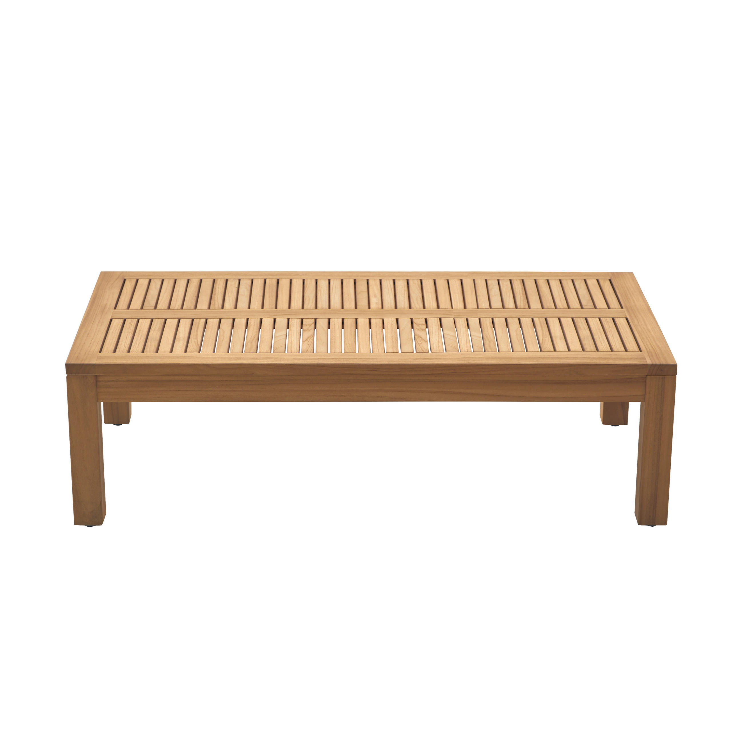 GARTEN-COUCHTISCH Teo Natur aus Teak - Naturfarben, Holz (60/120/35cm) - Tikamoon