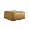 POUF Kunstleder Braun - Cognac/Schwarz, Leder/Kunststoff (80/43/93cm) - Makamii