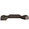 SOFASET Celes Premium 3-2-1 In Sven - Braun, Holzwerkstoff/Textil (218/73/90cm) - Fun Möbel