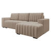 ECKSOFA Hugo, Seite: Rechts - Hellbraun/Dunkelbraun, Holz/Textil (240/140cm)