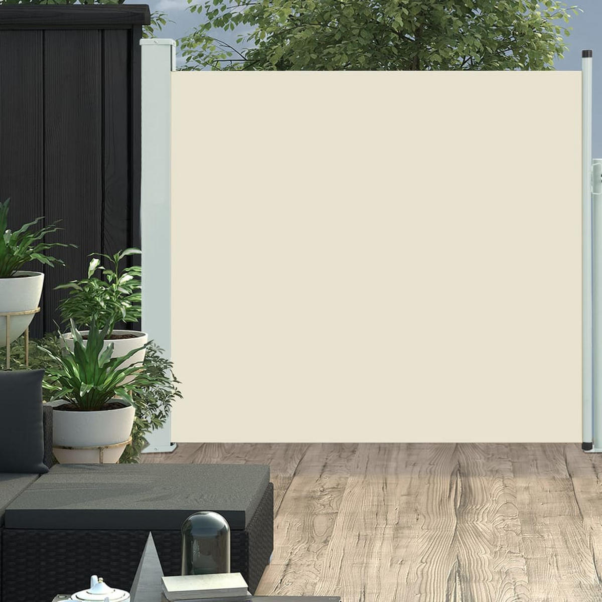 AUSZIEHBARE Seitenmarkise 170x300 cm Creme - Creme, Textil (300/170/300cm) - furnicato