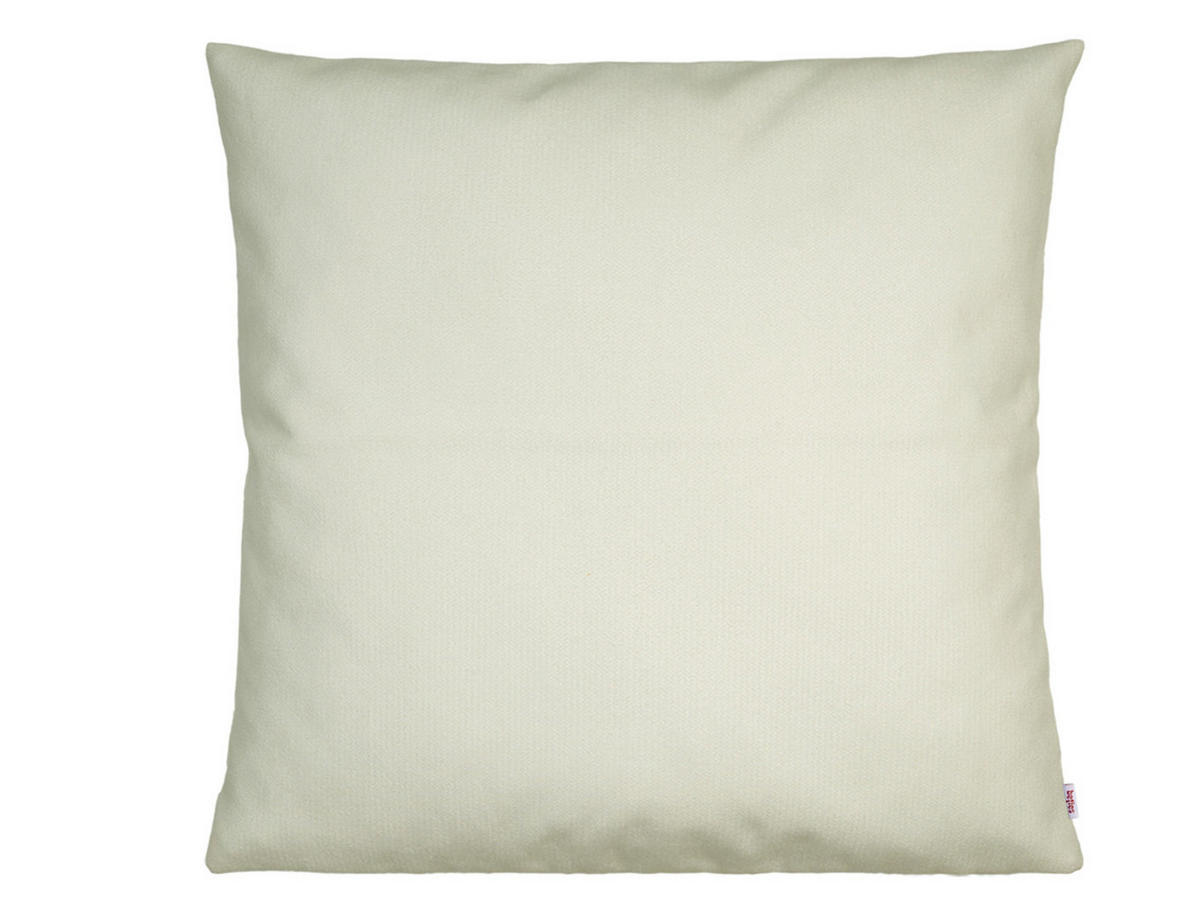 KISSENHÜLLE FarbTon Chenille-Haptik sahne-weiß 60/60 cm - Ecru, Textil (60/60cm) - beties Heimtextil