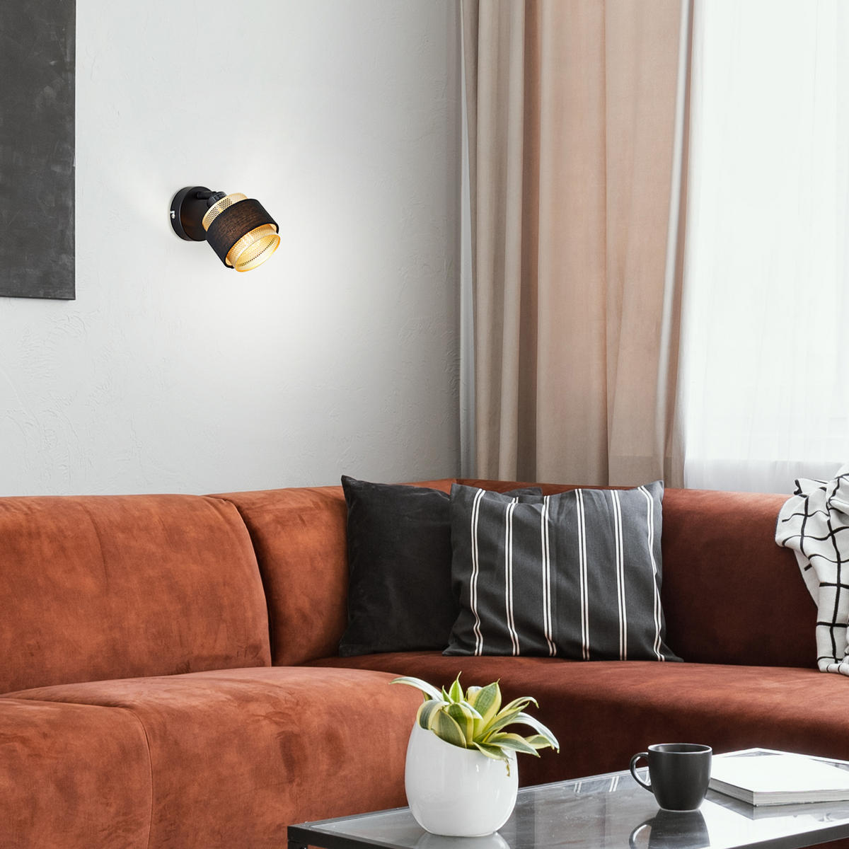 WANDSPOT Grove 99300/86 - Schwarz, Holz (10/14.7/14.4cm) - Brilliant