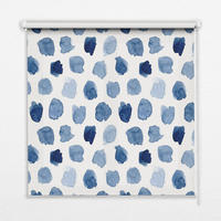 VNÚTORNÁ roleta - okenná roleta - roleta - 80x180 cm - Modré maľované škvrny - modrá, plast (80/180/0.5cm) - TULUP