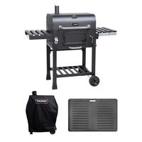 HOLZKOHLEGRILL HERO XL Set - Schwarz, Metall (124/113.5/66cm) - TAINO