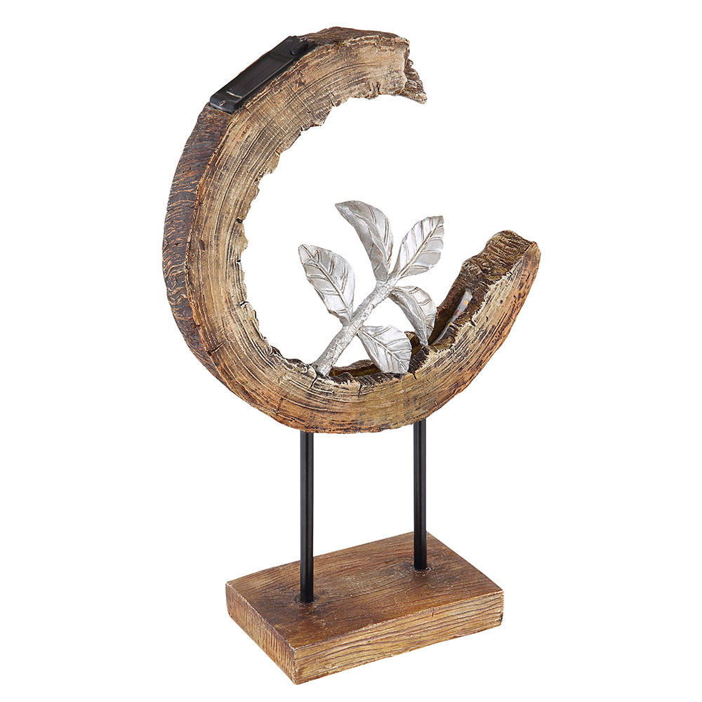 LED AUSSENLEUCHTE Holzoptik Braun - Braun, Metall (24/10/52cm) - Globo Lighting