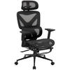 CHEFSESSEL Netzstoff Schwarz/Schwarz - Schwarz, Textil/Metall (66/112/66cm) - CLP