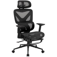 CHEFSESSEL Netzstoff Schwarz/Schwarz - Schwarz, Textil/Metall (66/112/66cm) - CLP
