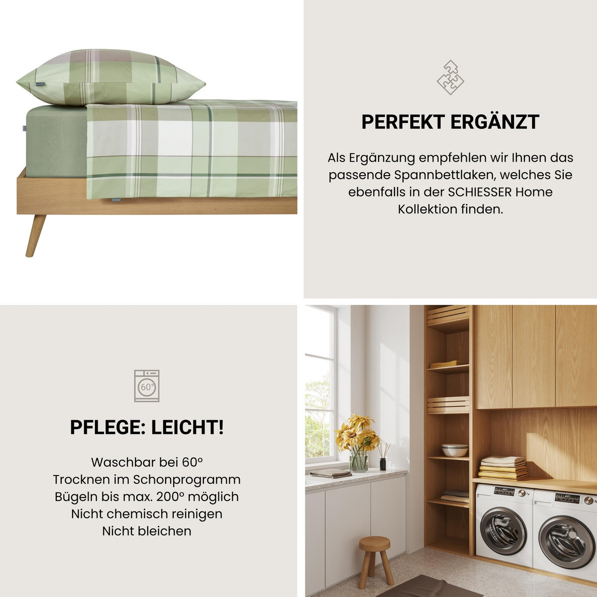 SPANNBETTLAKEN Jessi - Edeljersey - 180 x 200 cm - Hellgrün - Hellgrün, Textil (180/200cm) - SCHIESSER