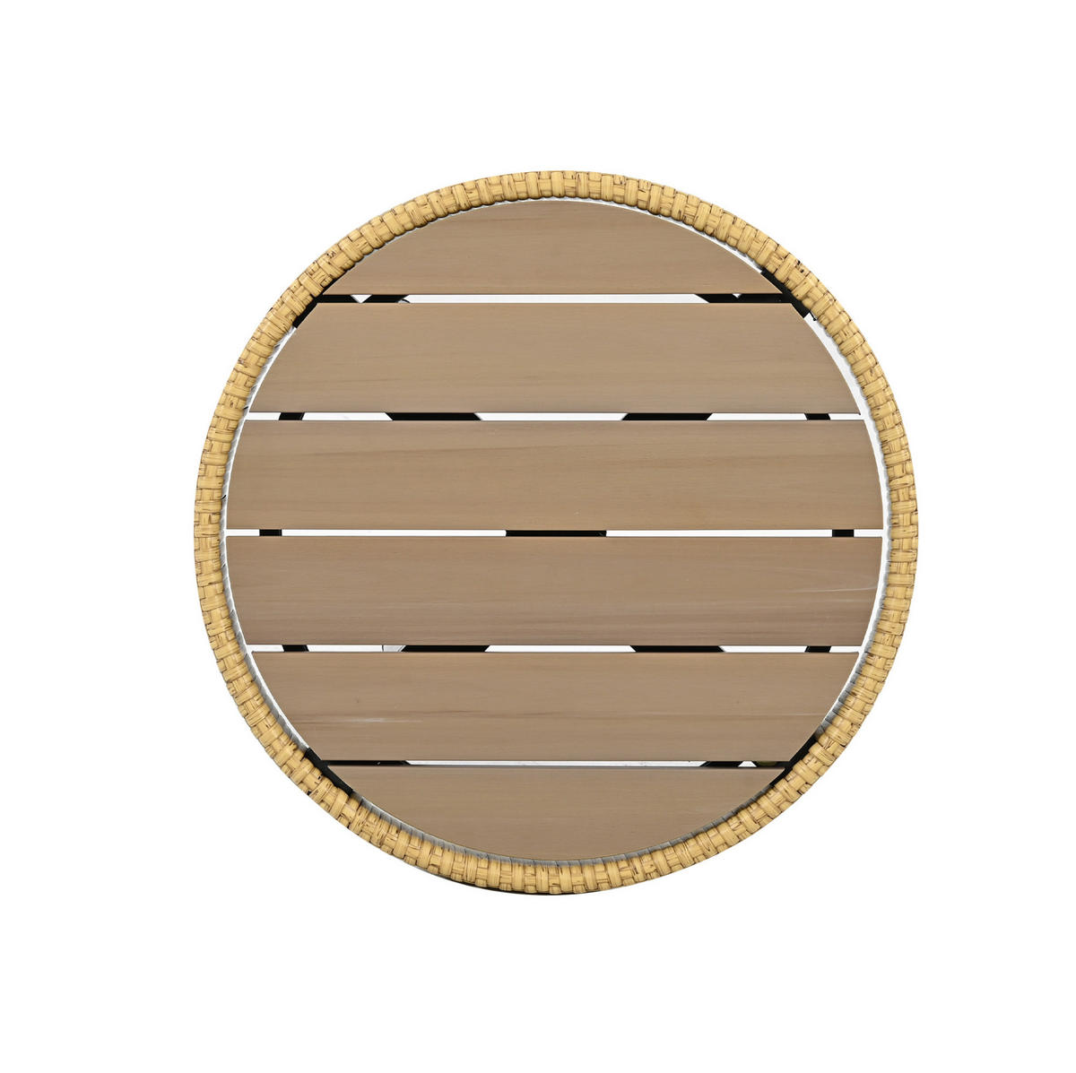GARTEN-LOUNGE-SET 5-teilig mit Tisch, 2 Stühlen, 2 Hockern und Sitzkissen, Weiß/Natur - Naturfarben, Metall - Redom