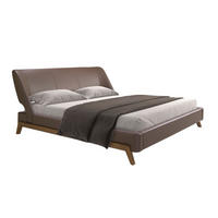 BETT Braun Walnuss 205/237/95 cm - Walnussfarben/Braun, Leder (180/200cm) - ANGEL CERDA