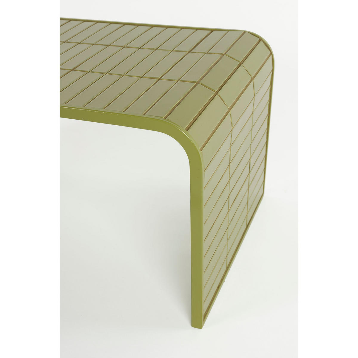 COUCHTISCH Tiles Grün - Grün, Metall (80/47/40cm) - Zuiver