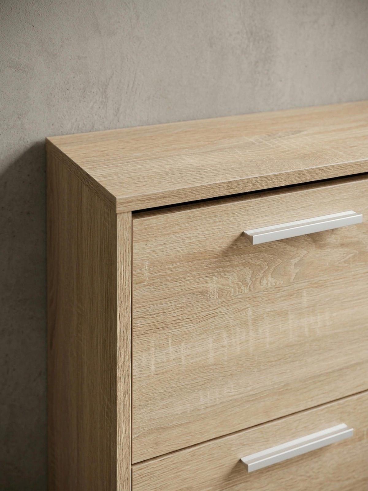 SCHUHSCHRANK Holz mit 4 Klappen und großer Ablage, Beige 120x24x81 cm - Beige, Holz/Metall (120/81/24cm) - KADIMA DESIGN