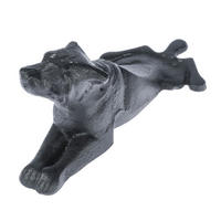 TÜRSTOPPER Hund - Schwarz, Metall (19/9cm) - Homescapes