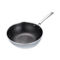 WOK Silber 53/30/9 cm MR122430 - Silberfarben, Metall (30cm) - Maestro 