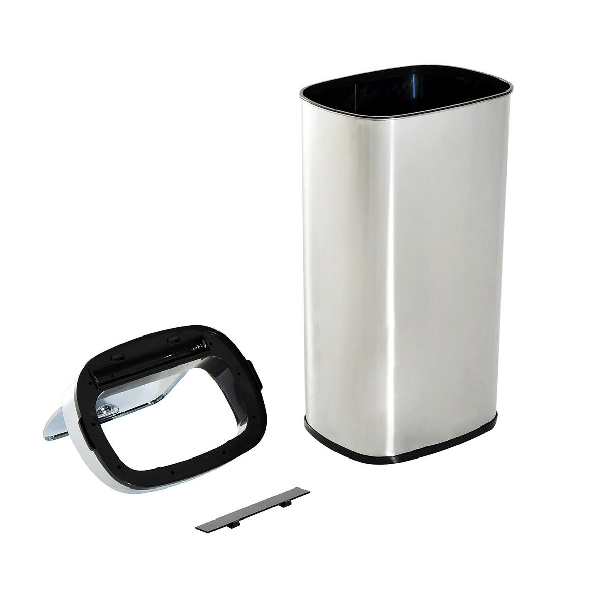 ABFALLEIMER Silberfarben 1 Stück - Silberfarben, Kunststoff (29.5/78/40.5cm) - GiPP
