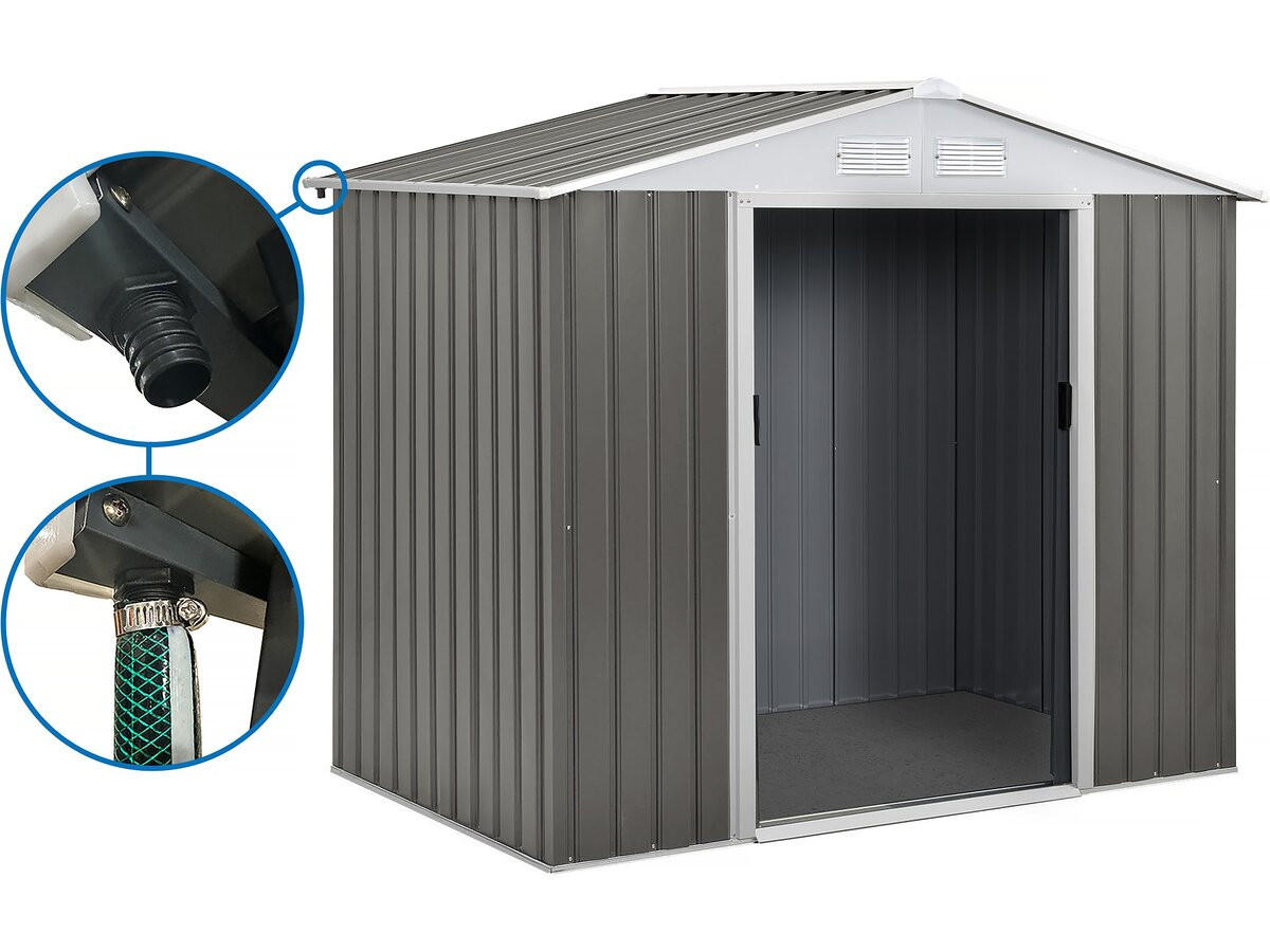 METALL-GARTENHAUS dallas Taupe - Taupe, Metall (213/195/191cm) - Habitat Garten