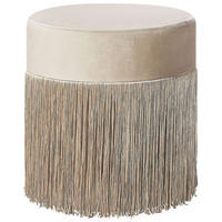 POUF Virginia 36/36/38 cm - Beige, Textil (36/38/36cm) - Beliani